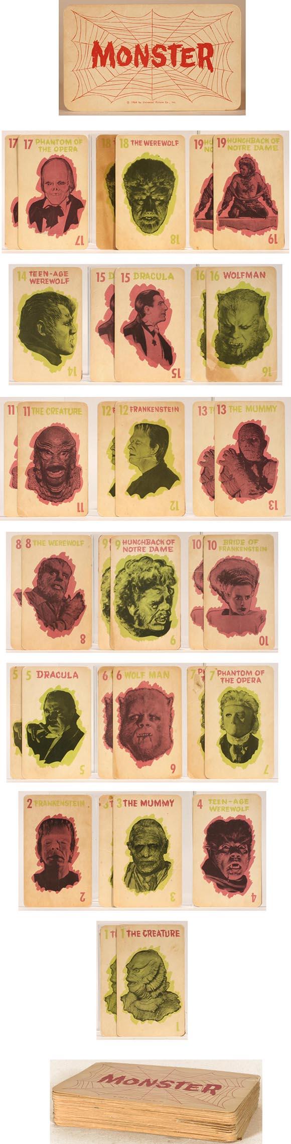 1964 Whitman, 35 Universal Picture Monster Cards